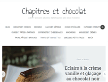 Tablet Screenshot of chapitresetchocolat.com